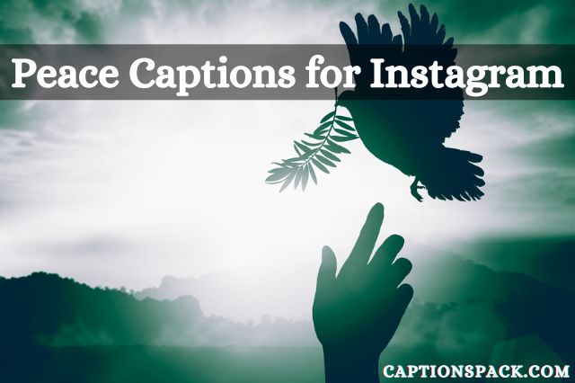 peace captions for instagram