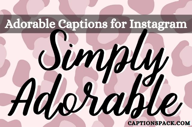 Adorable Captions For Instagram