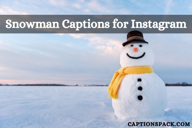 Snowman captions for Instagram