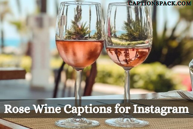 Rose Wine Captions for Instagram
