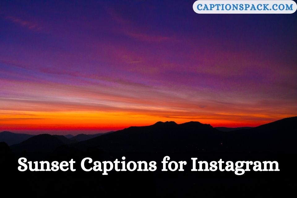 Sunset Captions for Instagram